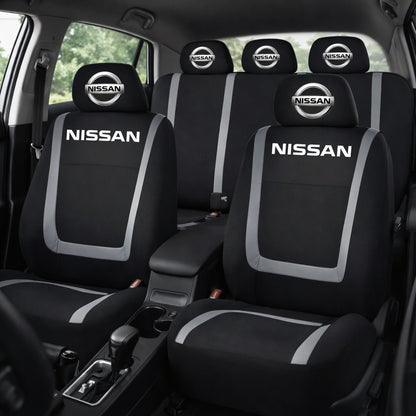Set Huse Scaune Universale Compatibile cu Nissan – Negru/Gri