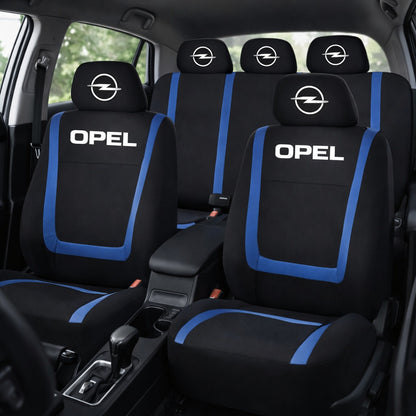 Set Huse Scaune Universale Compatibile cu Opel – Negru/Albastru