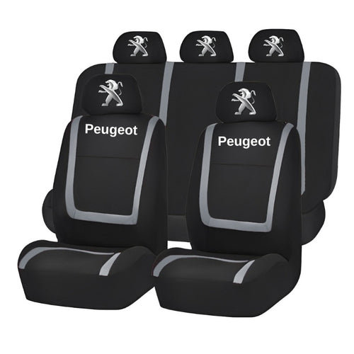 Set Huse Scaune Universale Compatibile cu Peugeot– Negru/Gri