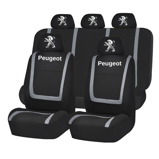 Set Huse Scaune Universale Compatibile cu Peugeot– Negru/Gri