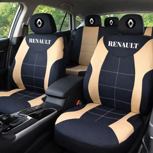 Set Huse Scaune Universale Compatibile cu Renault – Negru/Crem