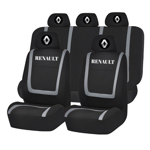 Set Huse Scaune Universale Compatibile cu Renault – Negru/Gri