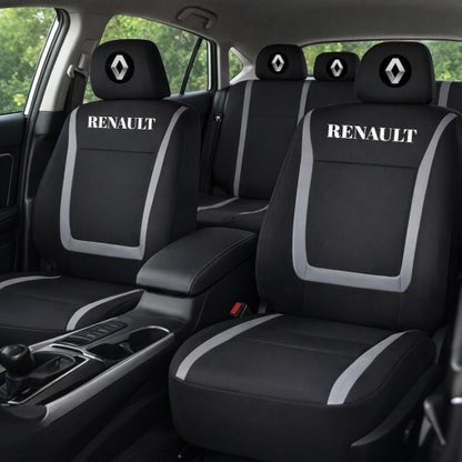 Set Huse Scaune Universale Compatibile cu Renault – Negru/Gri
