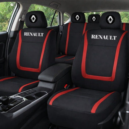 Set Huse Scaune Universale Compatibile cu Renault – Negru/Rosu