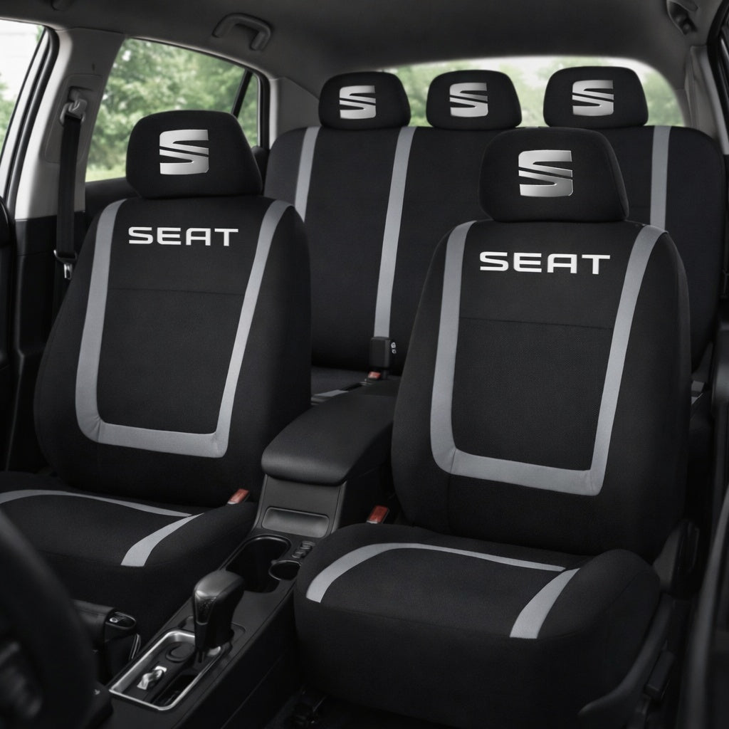 Set Huse Scaune Universale Compatibile cu Seat – Negru/Gri