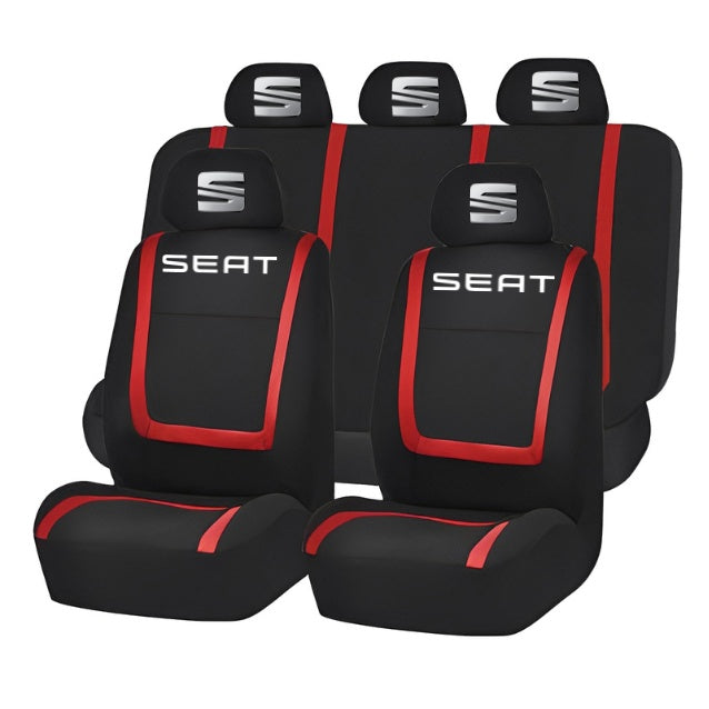 Set Huse Scaune Universale Compatibile cu Seat – Negru/Rosu