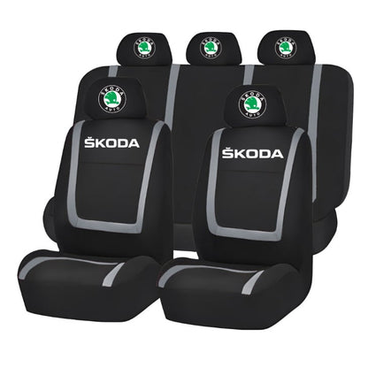 Set Huse Scaune Universale Compatibile cu Skoda – Negru/Gri