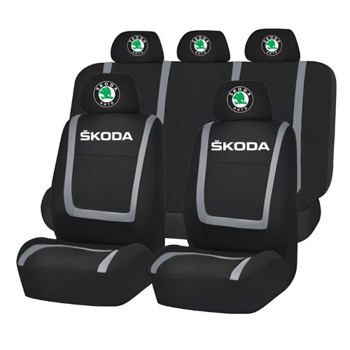 Set Huse Scaune Universale Compatibile cu Skoda – Negru/Gri