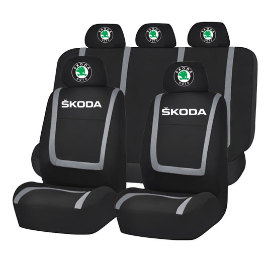 Set Huse Scaune Universale Compatibile cu Skoda – Negru/Gri