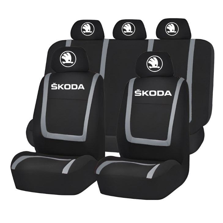 Set Huse Scaune Universale Compatibile cu Skoda Nou – Negru/Gri