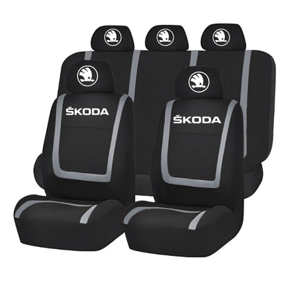 Set Huse Scaune Universale Compatibile cu Skoda Nou – Negru/Gri