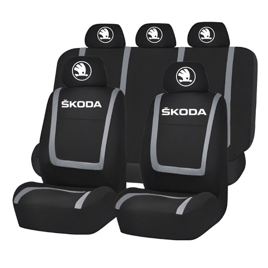 Set Huse Scaune Universale Compatibile cu Skoda Nou – Negru/Gri
