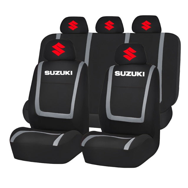 Set Huse Scaune Universale Compatibile cu Suzuki – Negru/Gri