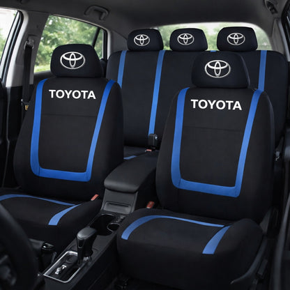 Set Huse Scaune Universale Compatibile cu Toyota– Negru/Albastru
