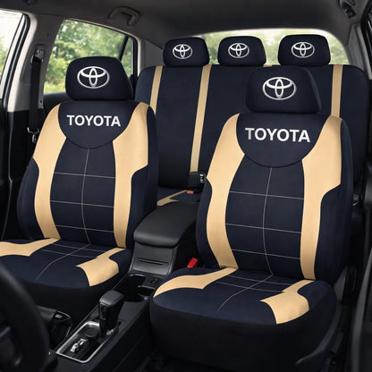 Set Huse Scaune Universale Compatibile cu Toyota– Negru/Crem