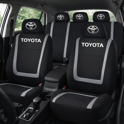 Set Huse Scaune Universale Compatibile cu Toyota– Negru/Gri
