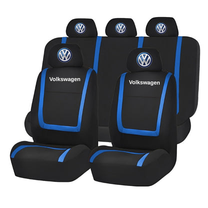 Set Huse Scaune Universale Compatibile cu Volkswagen – Negru/Albastru