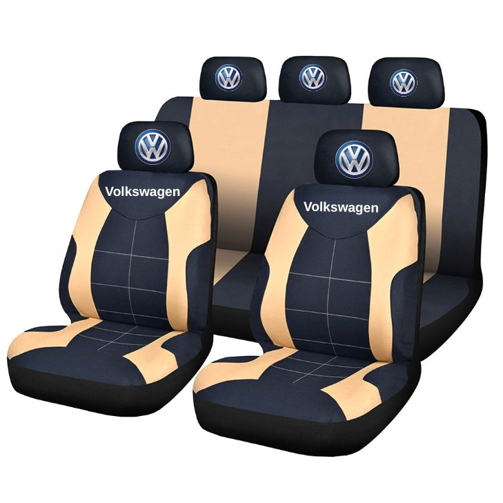 Set Huse Scaune Universale Compatibile cu Volkswagen – Negru/Crem