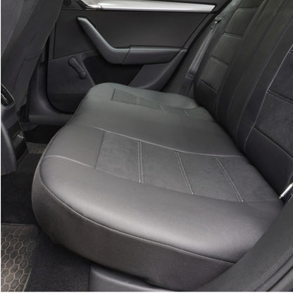 Set Huse Scaune Universale Din Piele Ecologică Si Alcantara Personalizate Cu Ford, Negre