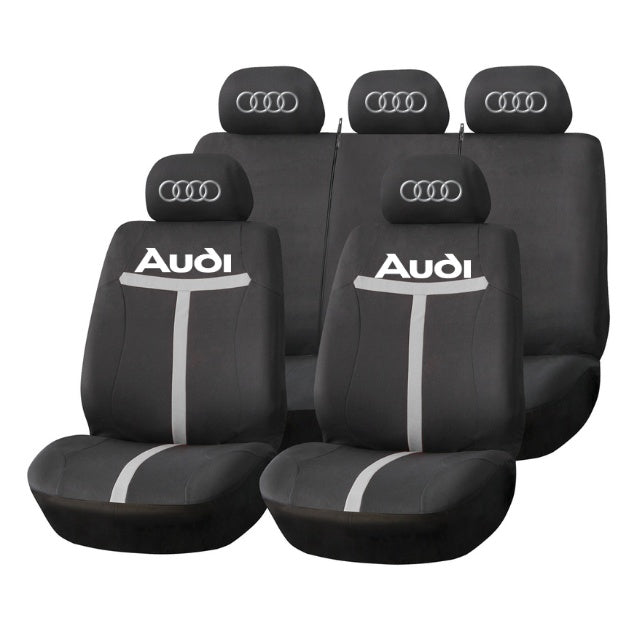 Set Huse Scaune Universale HLX1 Compatibile cu Audi – Negru/Gri