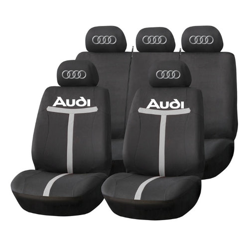 Set Huse Scaune Universale HLX1 Compatibile cu Audi – Negru/Gri