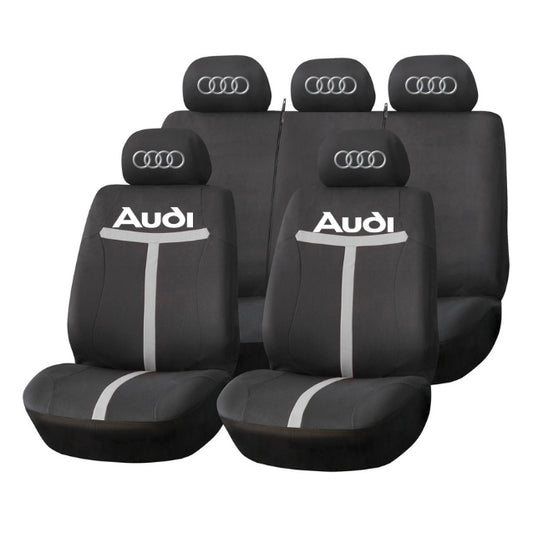 Set Huse Scaune Universale HLX1 Compatibile cu Audi – Negru/Gri