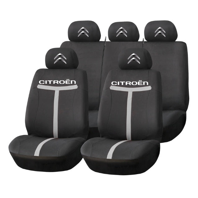 Set Huse Scaune Universale HLX1 Compatibile cu Citroen – Negru/Gri