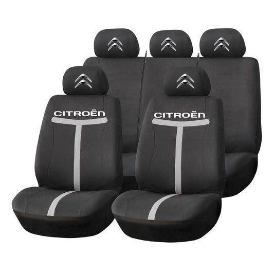 Set Huse Scaune Universale HLX1 Compatibile cu Citroen – Negru/Gri