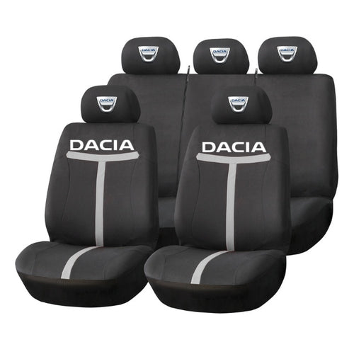 Set Huse Scaune Universale HLX1 Compatibile cu Dacia – Negru/Gri