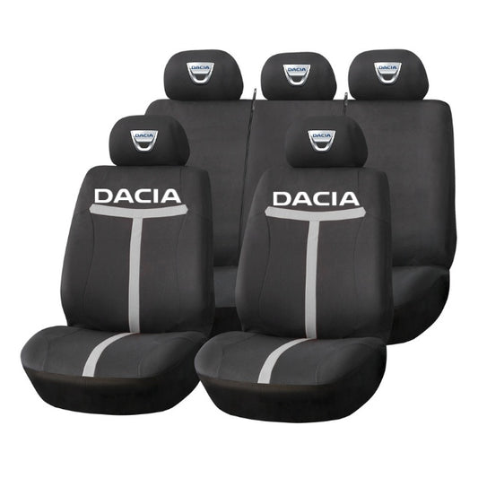 Set Huse Scaune Universale HLX1 Compatibile cu Dacia – Negru/Gri
