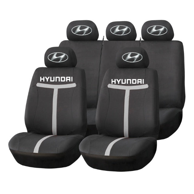 Set Huse Scaune Universale HLX1 Compatibile cu Fiat – Negru/Gri