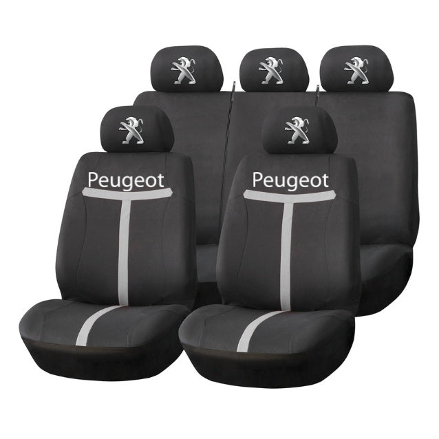 Set Huse Scaune Universale HLX1 Compatibile cu Peugeot – Negru/Gri