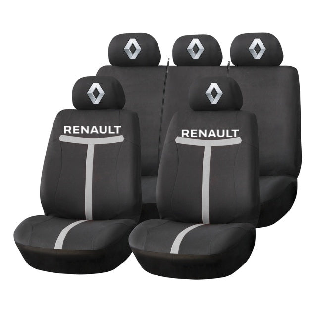 Set Huse Scaune Universale HLX1 Compatibile cu Renault – Negru/Gri
