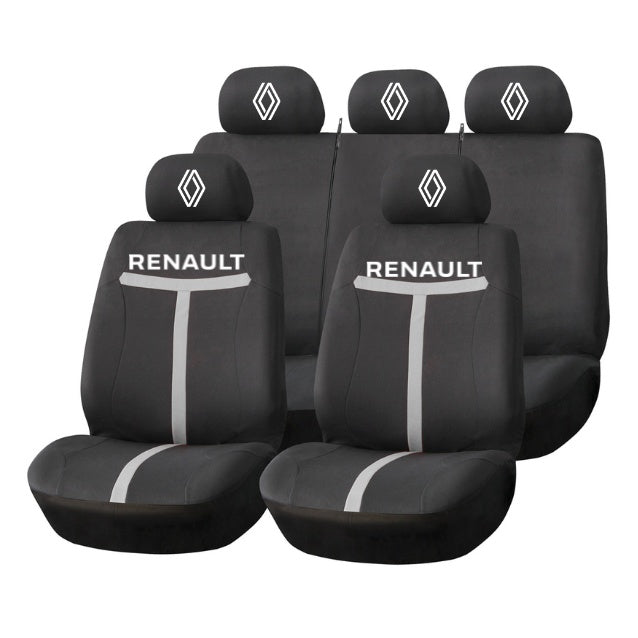 Set Huse Scaune Universale HLX1 Compatibile cu Renault Nou – Negru/Gri
