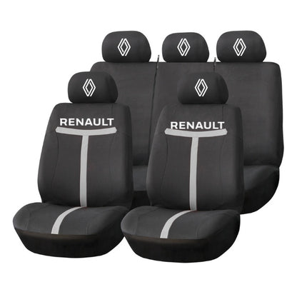Set Huse Scaune Universale HLX1 Compatibile cu Renault Nou – Negru/Gri