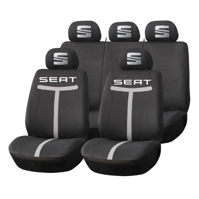 Set Huse Scaune Universale HLX1 Compatibile cu Seat – Negru/Gri