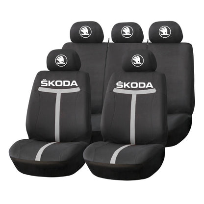 Set Huse Scaune Universale HLX1 Compatibile cu Skoda NOU – Negru/Gri