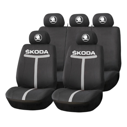 Set Huse Scaune Universale HLX1 Compatibile cu Skoda NOU – Negru/Gri