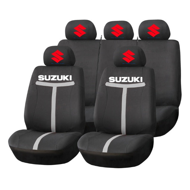 Set Huse Scaune Universale HLX1 Compatibile cu Suzuki – Negru/Gri