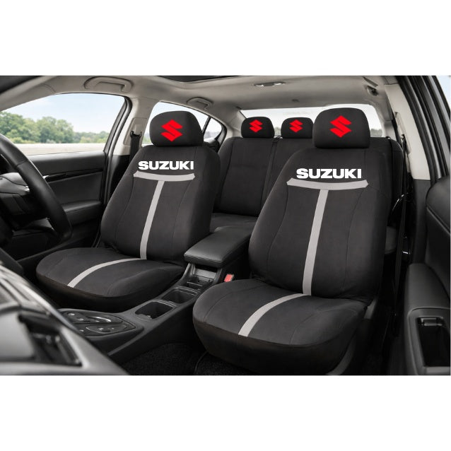 Set Huse Scaune Universale HLX1 Compatibile cu Suzuki – Negru/Gri