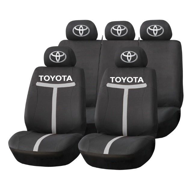 Set Huse Scaune Universale HLX1 Compatibile cu Toyota – Negru/Gri