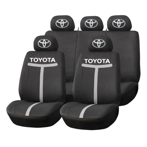 Set Huse Scaune Universale HLX1 Compatibile cu Toyota – Negru/Gri