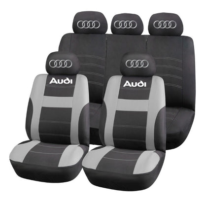 Set Huse Scaune Universale HLX2 Compatibile cu Audi – Negru/Gri