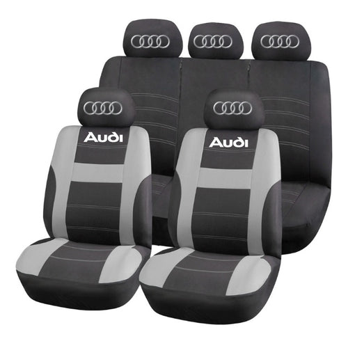 Set Huse Scaune Universale HLX2 Compatibile cu Audi – Negru/Gri