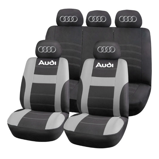 Set Huse Scaune Universale HLX2 Compatibile cu Audi – Negru/Gri
