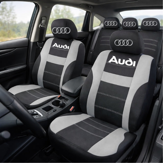 Set Huse Scaune Universale HLX2 Compatibile cu Audi – Negru/Gri