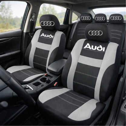 Set Huse Scaune Universale HLX2 Compatibile cu Audi – Negru/Gri