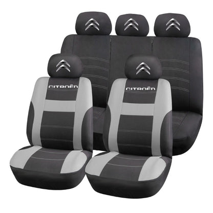 Set Huse Scaune Universale HLX2 Compatibile cu Citroen – Negru/Gri