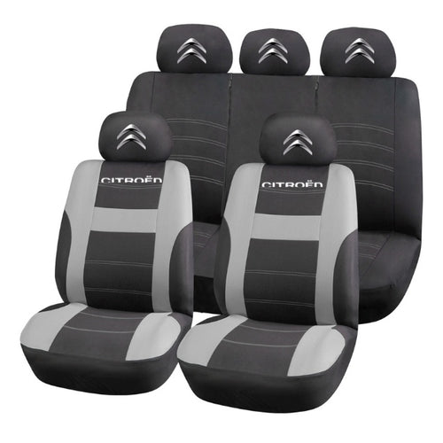Set Huse Scaune Universale HLX2 Compatibile cu Citroen – Negru/Gri