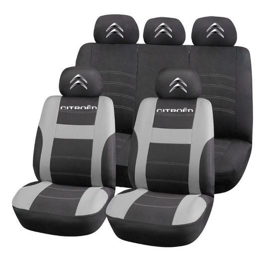 Set Huse Scaune Universale HLX2 Compatibile cu Citroen – Negru/Gri